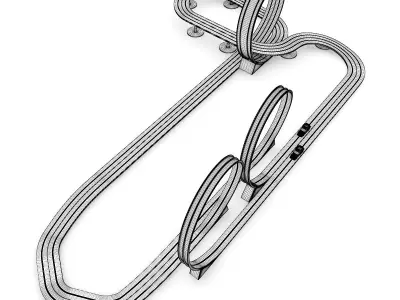 Racing Track Toy 3D model