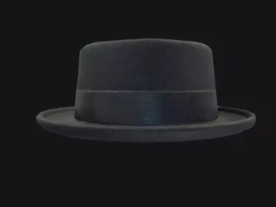 Top Hat Game-Ready 3D Model Low-poly 3D model
