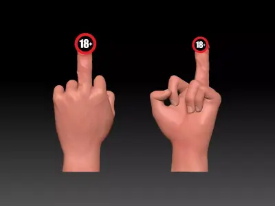 Middle Finger 3D print model