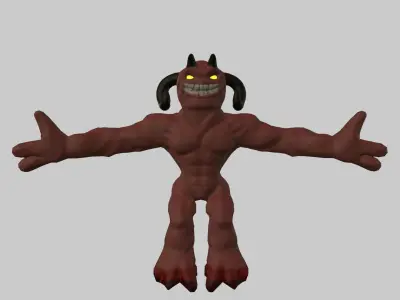 Devil demon Free low-poly 3D model