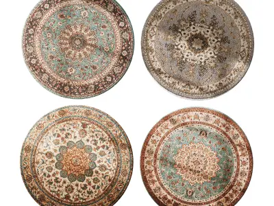 Round carpet 1 3D model