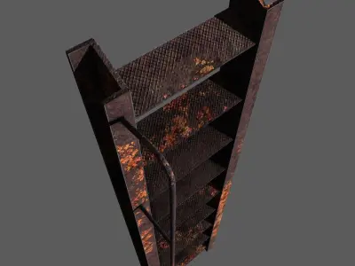 Rust ladder Free low-poly 3D model