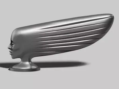 Modern female Abstract sculpture 3d print model 145 3D print model