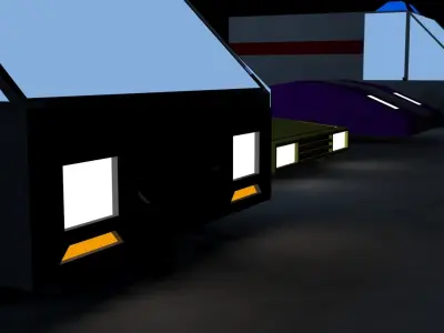 Cartoon Car Pack Low Poly Low-poly 3D model