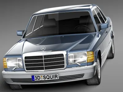 Mercedes-Benz 500 SEL 1987-1992 3D model