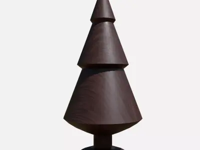 Wood tree decor 1 Low-poly 3D model