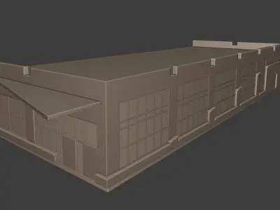 Manufacture building 3D model