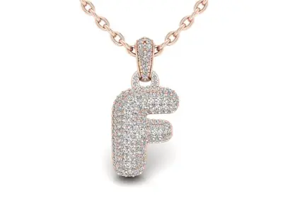 Alphabet Bubble F 3D print model