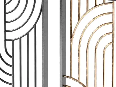 Room Dividers - Interior Partitions Modern metal arch pattern 3D model
