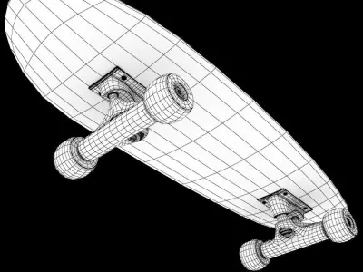 skate board Low-poly 3D model from CGTrader