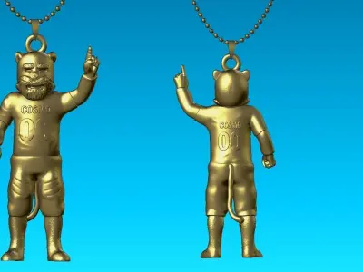 NCAA - Necklaces BYU COUGARS - Hanging Figurine 3D print model