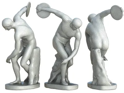 Statue 07 Low-poly 3D model