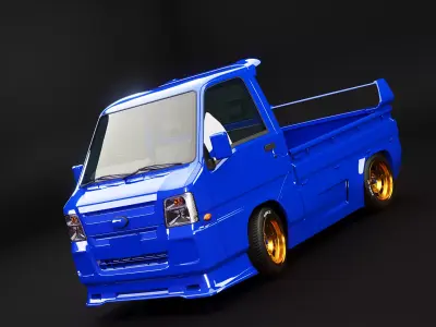 Kei Truck Tuning Low-poly 3D model