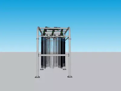MC06 Stainless Steel Wash Along Curtain Peco  3D model