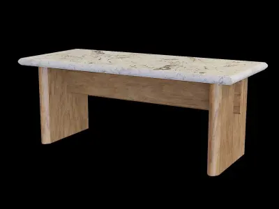 Table marble v-02 Low-poly 3D model