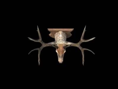 Deer Head - PBR - Textured Low-poly 3D model