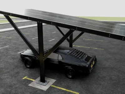 Y TYPE MODERN SOLAR CARPORT TYPE-6 3D model