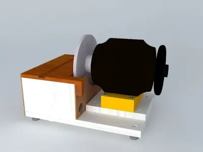 Sander bench with motor Emery 3D model