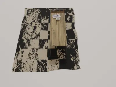Game Ready Modern Table and carpet 3D model