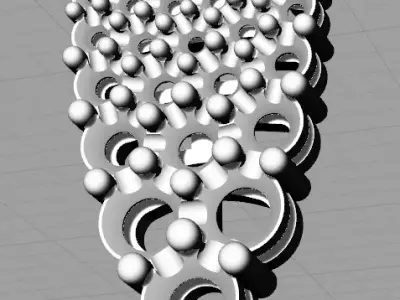 Jewelry Necklace 3D Model   Ready for Casting 3D print model
