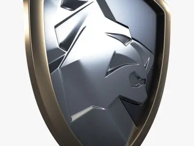 Lion Shield Insignia v 1 3D model