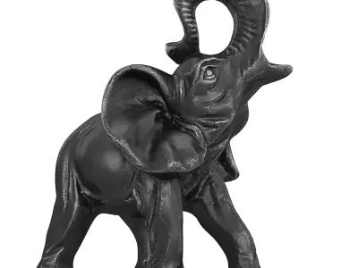 Metal Elephant Figurine 3D model