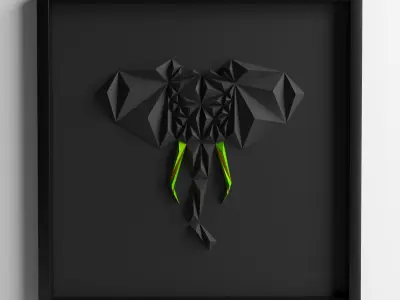 Embossed frame Free low-poly 3D model