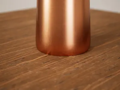 Carafe wooden cabinet with copper pipe Free low-poly 3D model