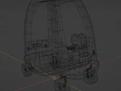 Childrens Rideable Toy Car Free low-poly 3D model