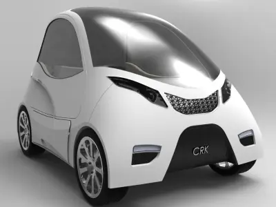 Electric car 02 3D model
