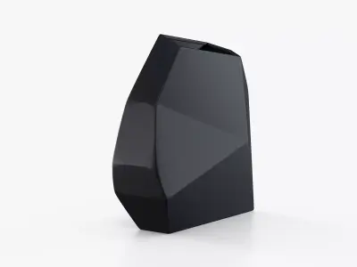 Black Vase Origami Large Low-poly 3D model