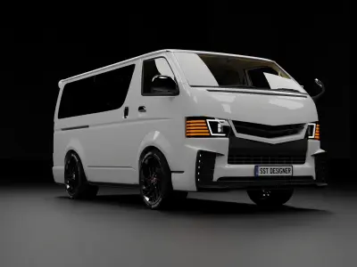 TOYOTA  Hiace KDH Van 3D model