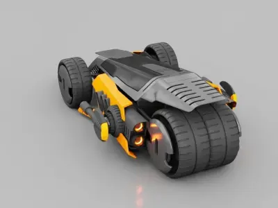 sci-fi vehicle 3D model