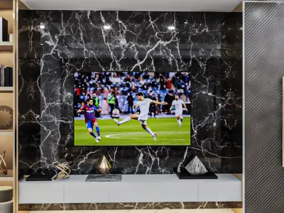 Modern TV Wall 04 Free 3D model