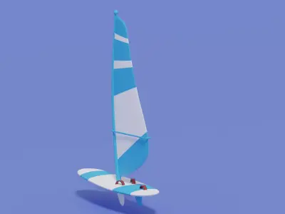 Cartoon Windsurf 3D model