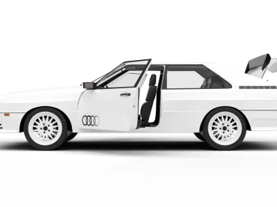 Audi Quattro UR 1980 HQ 3d model 3D model