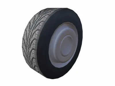 Truck Tyre Lowpoly Low-poly 3D model