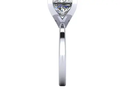 Solitaire Diamond Women Ring 11 3D print model