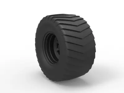 Wheel from Pulling truck 3D print model