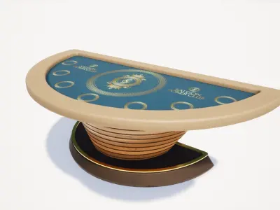 POKER TABLE Low-poly 3D model