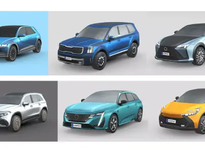 Low-Poly Car Pack 020 - City Chic