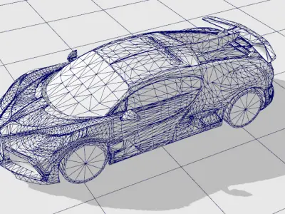 bugatti-divo-2019-tk282 Low-poly 3D model