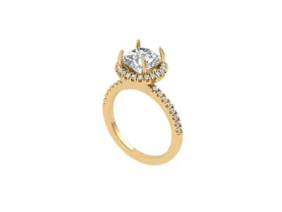 Solitair Ring Bridal Ring 3D print model