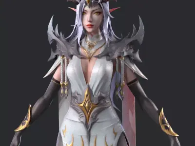 Dragon mother Low-poly 3D model