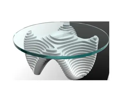 Parametric Contour Minimal Surface Vertical Array Table X6 3D model