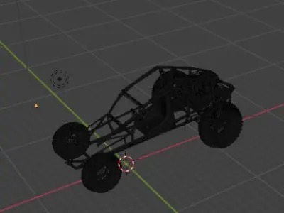 a god looking dune buggy with a Harley swap v twin Free low-poly 3D model