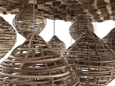 Branch Vespiary ceiling decor n1 3D model