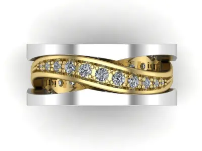 wedding ring 3D print model 41