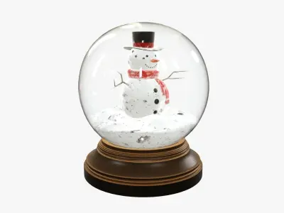 Snow globe with snowman 3D model