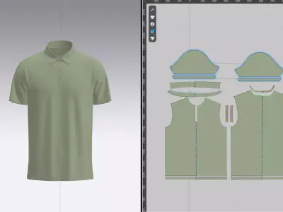 Polo T-shirt 3d Model 3D model